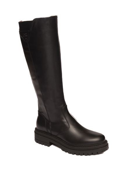 Black leather boot NERO GIARDINI | 411837GUANTO-100